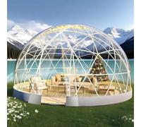 menglanchang 12x7.2ft Garden Dome Igloo,2025 New Outdoor Pvc Bubble Tent Dome For 4-7 Person, Greenhouse Garden Igloo,Waterproof Clear Dome Tent Suitable For Camping, Party,Wedding Transparent