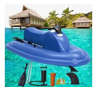 menglanchang 2-In-1 Inflatable Jet Ski + 500w Diving Scooter-10 Speed Modes,130Min Runtime,Remote Control - Dual-Fin Inflatable Boatfor Adults & Kids (150kg Capacity),BlueOnlyboat