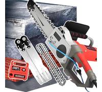 menglanchang 35cm/48cm Electric Chainsaw For Concrete - Cuts 2m/3min, 5800/6500w Industrial Wall Cutting Machine 6000rpm With 2 Chains/2 Guide Bar,Water Pump Dust-Free Cutting,For Granite/Marble,48cm