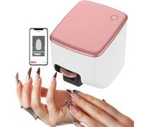 menglanchang 3d Smart Nail Printer | Mini Digital Mobile Nail Art Printer Machine | Portable Nail Painting Machine Support Wifi/Diy/Usb(4800dpi High-Definition) | 10s Painting For Girls' Home Nails