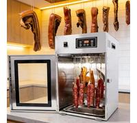 menglanchang 800w Commercial Biltong Box & Food Dehydrator | Digital Control Stainless Steel Jerky Maker | 14 Hooks For Meat, Cured Pork,Sausage | 86°F-194°F