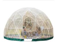 menglanchang Garden Dome Igloo|12ft Bubble Tent House| Camping Tent W/Waterproof Zippers | Upgraded Outdoor Clear Shelter Geodesic Dome 4-7 Person For Backyard Patios Transparent+mesh