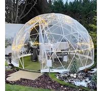 menglanchang Garden Dome Igloo|12ft Bubble Tent House| Camping Tent W/Waterproof Zippers | Upgraded Outdoor Clear Shelter Geodesic Dome 4-7 Person For Backyard Patios Transparent