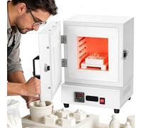 menglanchang Professional Electric Kiln for Metal Melting & Wax Burnout, 2000W Muffle Furnace with Digital Control, 2102°F/1150℃ Max for Jewelry Casting, Ceramics, Enameling & Lab