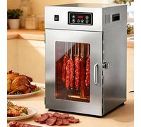 menglanchang Professional Stainless Steel Food Dehydrator & Biltong Dryer | 800w Digital Jerky Maker With 14 Hooks | 7.5kg Large Capacity For Home & Kitchen