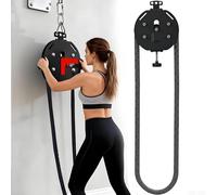 menglanchang Ultimate Portable Home Gym: Endless Rope Trainer & Cable Pulley System, Adjustable Tension for Upper/Lower Body, Core, Grip Training, Perfect for Small Spaces & Travel Black