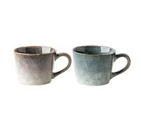 MENGLI-2024 Coffee Mugs Ceramic Kiln Transformation Cup Mug, Water Ripple Coffee Set of 2 Capacity 11.84 oz for Home School Pairing