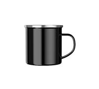 MENGLI-2024 Coffee Mugs Mugs Creative Coffee Mug Travel Tea Cup Milk Enamel Christmas New Year Party Beer Juice Drink(Black)