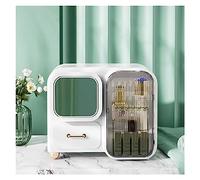 MENGLI-2024 Makeup Organizer Makeup Organizer Storage Box with Mirror, Skincare Cosmetic Large, Tidy for Perfume, jewelery, Brush, Vanity Desk, Dresser, Bedroom, Office, Bathroom(White(without LED))