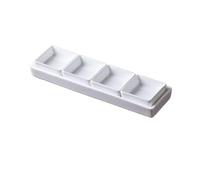 MENGLI-2024 Sauce Dishes Ceramic Rectangular Tray Set Four Compartments Combination of Flavor Plates Sauce Plate Buffet Snack Platters