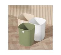 MENGLI-2024 Trash Bin Wastebasket, Plastic, Square Without Lid for Home Kitchen Office Waste Paper Basket Large/small Beige, White, Green Three Packs Garbage Can(Large)