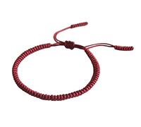 MENGLINA Men Women Chinese Lucky Red String Bracelet Tibetan Buddhist Prayer Handmade Yoga Prayer Rope Mala Bracelet Adjustable Size, 17cm-21cm, Cotton Rope