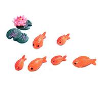 Mengmen 8pc/lot Red Fish miniature figures decorative mini fairy animals Moss -landscape ornaments resin baby toy