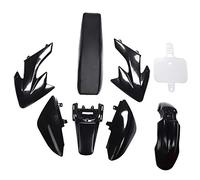 Mengmen 8Pcs 50Cc 110Cc 125Cc 140Cc Plastic 4-Stroke Crf50 Pit Off-Road Bike Set Mudguard - Motorcycle Motorcycle Diy Kits Black
