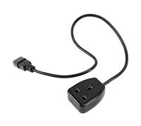 Mengmen IEC320 C14 to UK BS1363A Outlet Socket,IEC C14 Male Plug to UK 3Pin Female Cable for PDU UPS(0.6M)