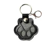 Mengqu Leather Paw Print Pet Hair Commemorative with Lobster Buckle Portable Bag Ornament Memory Keeper for Owners