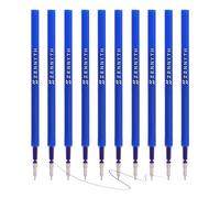 MengRan 4.3'' Gel Ink Pen Refills for Click Pens, 0.5mm Fine Point Tip, Original ZENNYTH Livelyline Gel Ink Refills (10 Pcs Blue Ink)