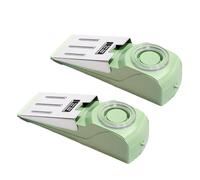Mengshen 2 Pack Door Stop Alarm Portable Door Wedge Door Stopper Home Security Alarm 120dB Loud and Light Alert Door Stopper for Travel Security Apartment Home Living Alone Battery Included