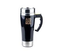 Mengshen AUTO Magnetic Mug - 450ml Double Layer Stainless Steel Self Stirring Magnet Coffee Cup for Travel Office, A008M Black