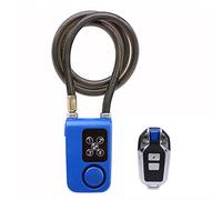 Mengshen Bike Alarm Lock Wireless Anti-Theft Waterproof Burglar Alarm Blue | For Bicycle Motorcycle Door Fence Gate Scooter Baby Stroller, 31 Inch Cable Length, IP55