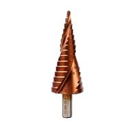 Mengshen Co Step Drill Bit 4-32mm Spiral Groove, M35 HSS Multi Hole Cutting Enlarge Stainless steel Plate Quenching Steel Plate Metal Sheet Counterbore Drilling Triangle Handle Drill Bit Set