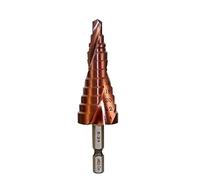 Mengshen Cobalt Step Bit 6-24mm, M35 HSS Spiral Flute Large Drill Multi-Hole Hex Shank Counterbore Drilling Cutting Enlarge Stainless Steel Plate Quenching Steel Plate