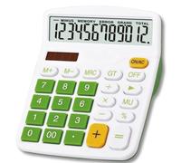 Mengshen Desktop Calculator Large Solar Battery Dual Power 12 Digit LCD Display Financial Dedicated Basic Standard Function Desktop Business Calculator for Office/Home/School