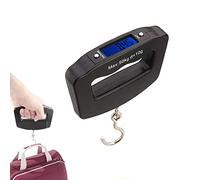 Mengshen Mini Portable Luggage Scale Digital Electronic Weighting Scale Steelyard 110lb /50kg with Fishing Hanging Hook Tare Function Backlit LCD Display for Home Farm Factory Hunting Outdoor