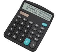 Mengshen Office Calculator Dual Power 12 Digit Display Solar Battery Financial Dedicated Large Standard Function Desktop Business Multifunctional Calculating Machine