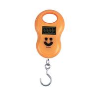 Mengshen Travel Digital Luggage Scale Crane Suitcase Weighting Scale Steelyard 110lb /50kg Mini Portable Travel Hanging Hook Scale Backlit LCD Display for Home Farm Factory Hunting Outdoor Orange