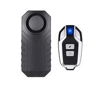 Mengshen Wireless Motorcycle Bicycle Alarm Anti-Theft Alarm Black | Security Anti-Theft with Remote Control, IP55 Waterproof, 113 dB Super Loud