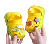 Mengsiy Kids Summer Cartoon Cave Hole Sandals Garden Beach Slippers Sandals Non-Slip Soft Soled Quick Drying Shoes (Color : C, Size : 26 (16cm))
