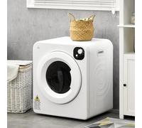 Mengtu 6kg Vented Tumble Dryer, Freestanding, Wall Mounted, Stackable, Portable Dryer with 7 Programmers, White ZSSCB-UKT3398P344489UK