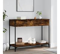 Mengtu Console Table Smoked Oak 100x34.5x75 cm Engineered Wood, Entry Table Slim Sofa Side End Table Sofa Table for Living Room, Bedroom Hallway Entrance Hall Desk