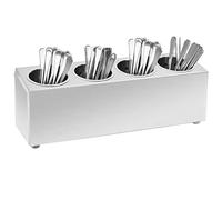 Mengtu Cutlery Holder 4 Grids Rectangular Stainless Steel Utensil & Cutlery Trays