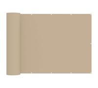 Mengtu Enhance your balcony privacy with this 180x600cm beige fabric screen. PU-coated for durability, it offers stylish shade and protection for your outdoor space.