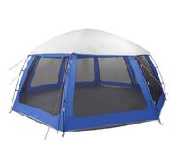 Mengtu Pool Tent with Removable Fly & Mesh Walls Azure Blue 612x612 cm Suitable for camping sites, festivals, backyards, outdoor activities, and hiking trips