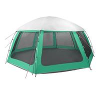 Mengtu Pool Tent with Removable Fly & Mesh Walls Sea Green 612x612 cm Suitable for camping sites, festivals, backyards, outdoor activities, and hiking trips