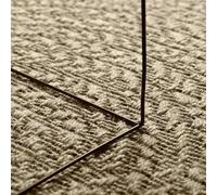 Mengtu Rug ZIZUR Beige 240x240 cm Jute Look Indoor and Outdoor Carpets and floor mats suitable for indoor and outdoor use ZSSCB-UK4010412UK