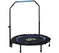 Mengtu Trampoline, Foldable Mini Fitness Trampoline with Adjustable Foam Handle 40 Inch Steel Frame 28 Spring for Home Workout Adults