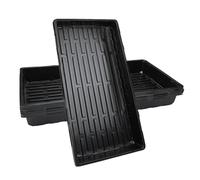 Mengxin 5 Pack Black Seed Trays Without Drainage Holes Propagator Tray Large Plant Growing Trays for Plant Germination Microgreens Hydroponic Application