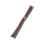 MENGXIU MENGKE 13mm 17mm 20mm 21mm Stainless Steel Strap Men's Watch Accessories 20mm Compatible With Rolex Waterproof Women's Watch Strap Band(Rose,20mm)