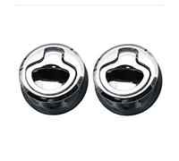 MENGXIU MENGKE 2/4/6PCS Marine Hatch Locking Locker Small Size Boat Flush Pull Hatch Slam Latch Compatible With RV Yacht Camper Deck Stainless Steel(2 PCS)