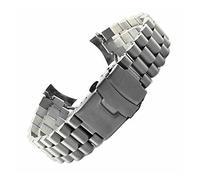 MENGXIU MENGKE 20mm 22mm 24mm Stainless Steel Watch Band Strap Silver Polished Mens Luxury Replacement Metal Watchband Bracelet Compatible with seiko(A,20mm)