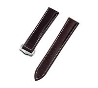MENGXIU MENGKE 20mm Genuine Cow Leather Watch Band Compatible With Omega Strap Seamaster 300 DE VILLE AT150 AQUA TERRA 150 Watchband Deployment Buckle Tool(Brown with buckle)