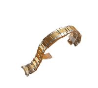 MENGXIU MENGKE 20mm Stainless Steel Bracelet Vintage Watch Band Strap Compatible With Rolex Submariner 16610(Silver Gold logo)
