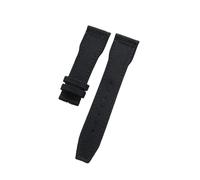 MENGXIU MENGKE 21mm 22mm Black Blue Green Brown Nylon Fabric Genuine Leather Watchband Compatible with Big Pilot Wacth Strap(Black no Buckle,21mm)
