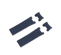 MENGXIU MENGKE 22mm X 20mm Silicone Watch Band Strap Compatible With Ulysse Nardin DIVER MARINE Rubber Straps(Blue)