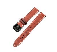 MENGXIU MENGKE Grain Genuine Leather Watch Band Strap Quick Release Watch Bands 18mm 20mm 22mm Vintage Watchbands(Red-Black,24mm)
