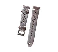 MENGXIU MENGKE Leather Strap Watch Band 19mm 20mm 22mm Watchbands Breathable Watch Band With Quick Release Bars #(Dark brown wh line,20mm)